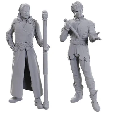 Wizkids 96366: Dungeons & Dragons: Nolzur's Marvelous Unpainted Miniatures - Special Edition Baldur's Gate 3, Gale & Astarion Unpainted Minis