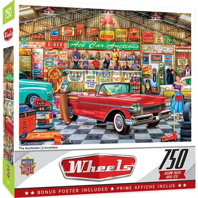 MasterPieces 32001 Wheels, The Auctioneer 750 Piece Jigsaw Puzzle - Masterpiece Puzzles
