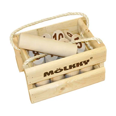 Tactic Games TAC41061 Original Molkky in a Wooden Crate - Tactic RC