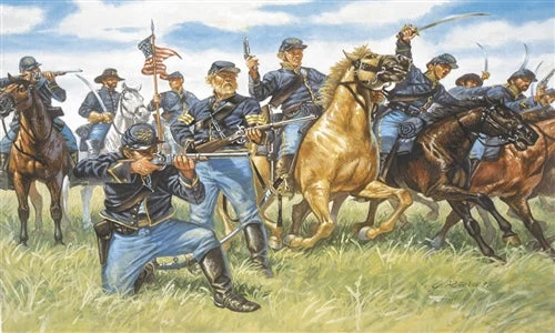 American Civil War Union Cavalry, 1/72 Scale Plastic Figures - Italeri