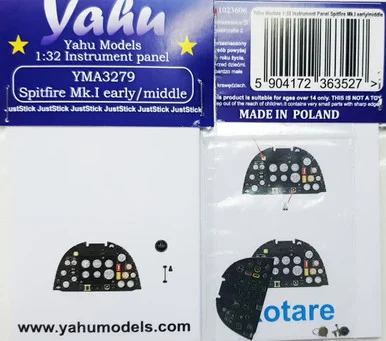 1/32 YAHU Models Spitfire I Early/Mid Instrument Panel for Kotare