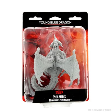 Wizkids 90322 Dungeons & Dragons Nolzur`s Marvelous Unpainted Miniatures: Young Blue Dragon
