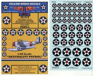 1/48 Yellow Wings Decals US National Insignia Neutrality Patrol Part-2