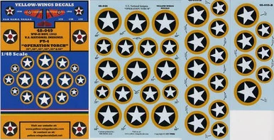1/48 Yellow Wings Decals US National Insignia Operation Torch Part-4
