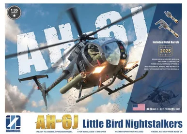 1/35 Zimi Model AH-6J Little Bird Nightstalkers Plastic Model Kit